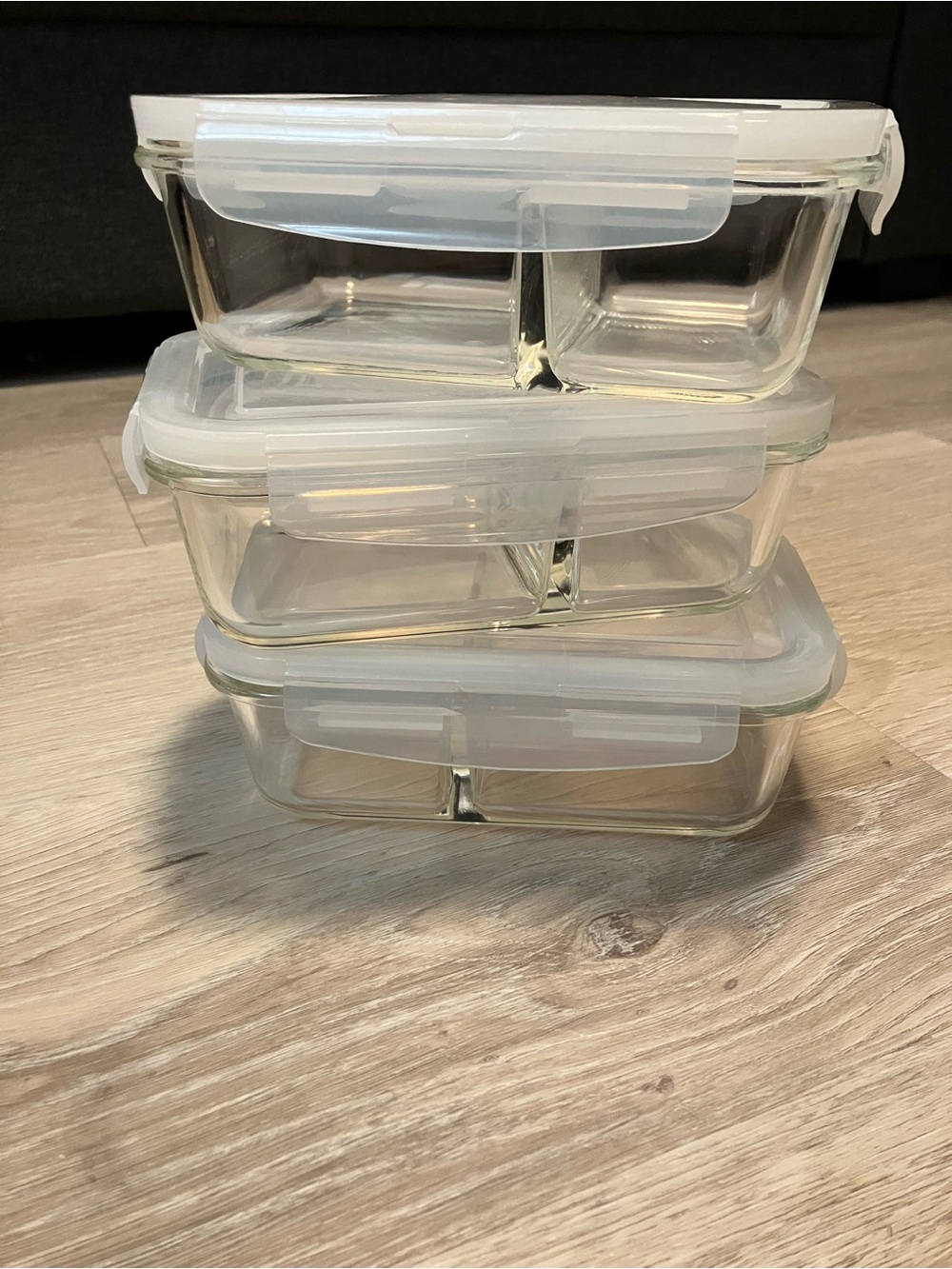 Food Container Set 3pcs - Meal Prep Containers with Leak Proof Sealed Lids